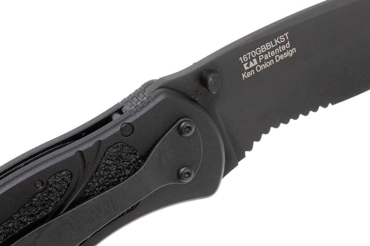 Kershaw 1670GBBLKST Blur Black parcialmente dentado