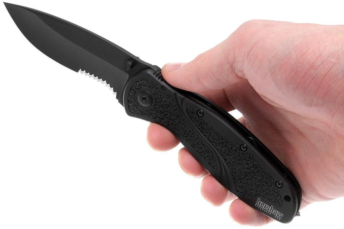 Kershaw 1670GBBLKST Blur Black parcialmente dentado
