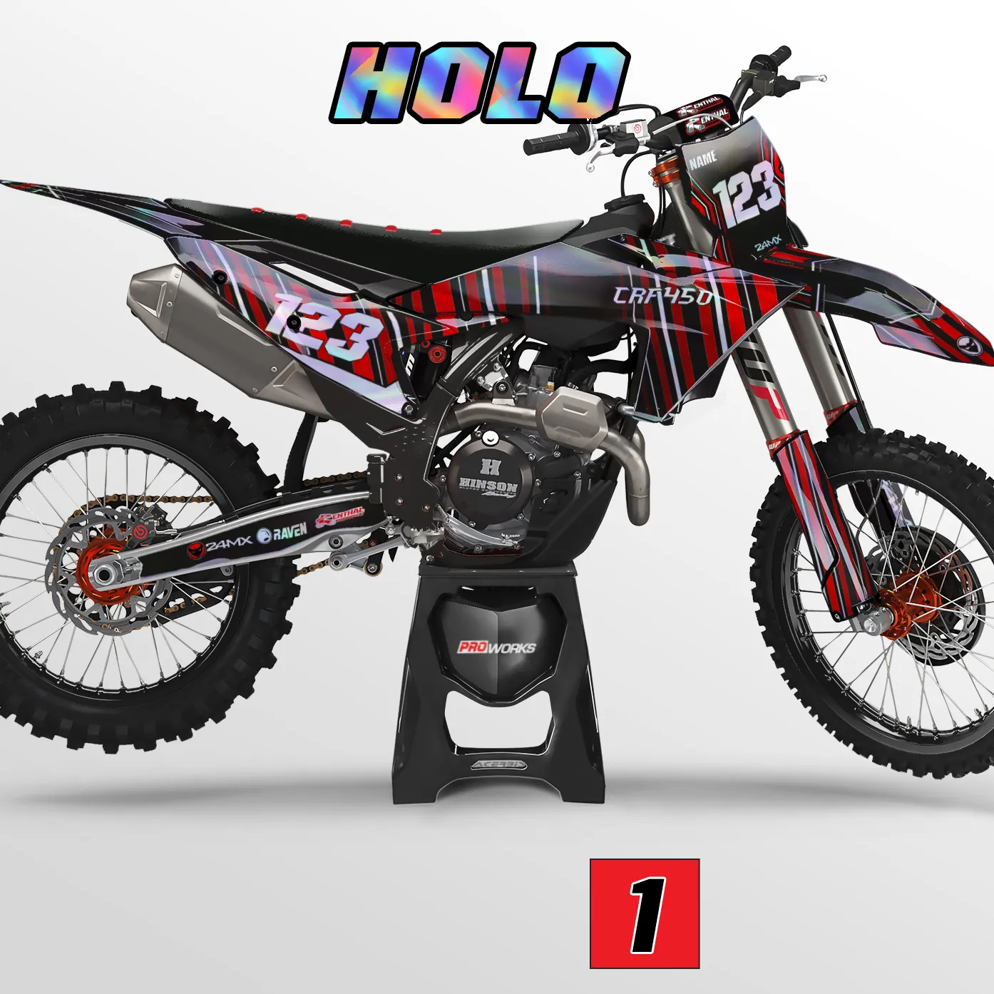 Kit de Adhesivos 24MX Holo Rayas
