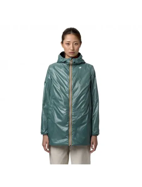 KWAY Chaqueta Sophie Eco Plus Reversible Mujer Blue Depth/Green