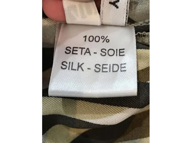 LEONARD Vestidos T.fr 40 Seda Beige 