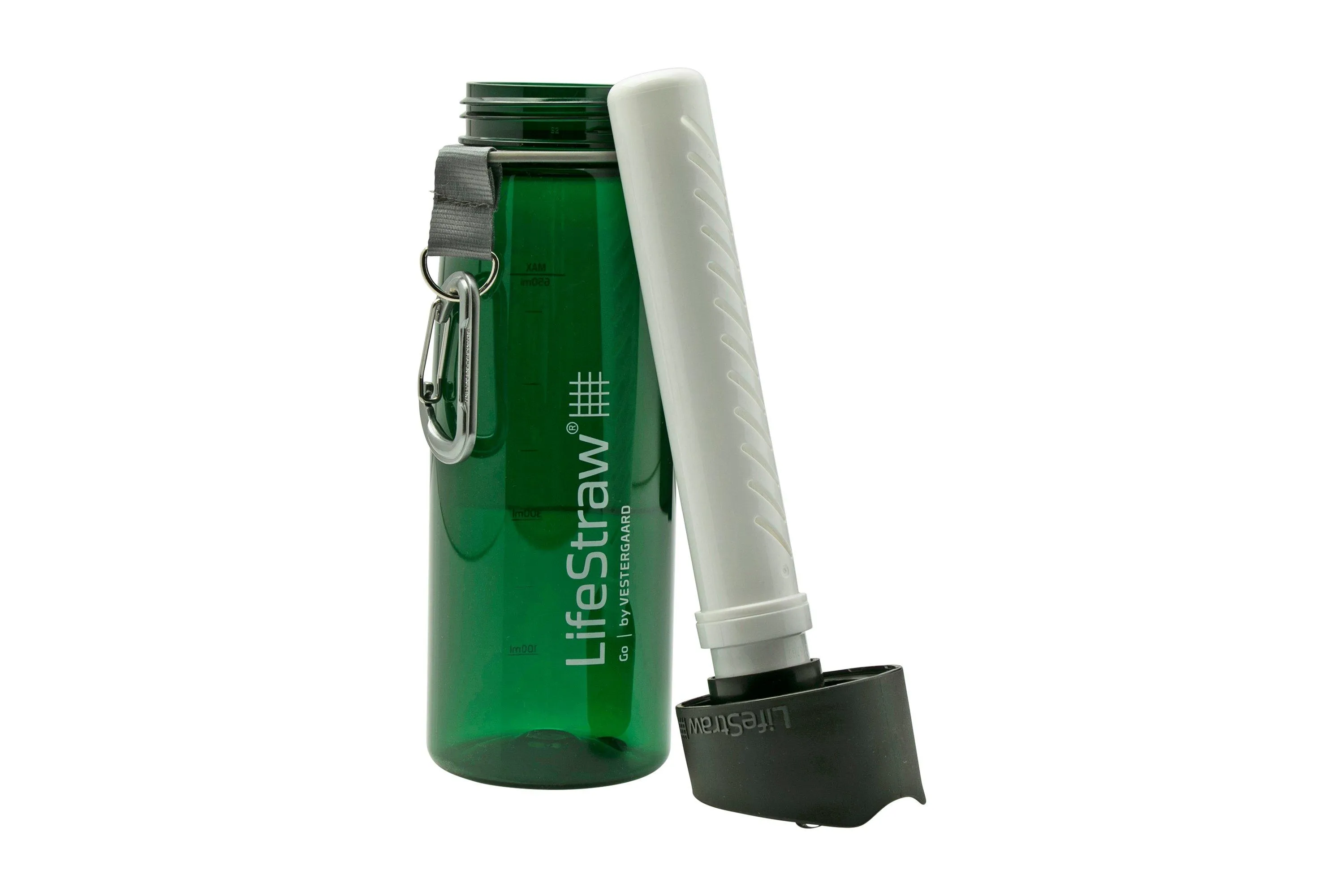 LIFESTRAW GO 2STAGE ALPINE GREEN, BOTELLA DE AGUA CON FILTRO 650 ML