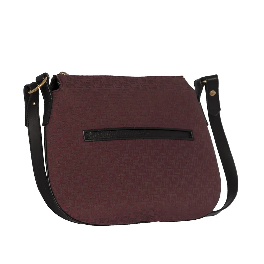 Loewe Bolso Bandolera Lona Burdeos