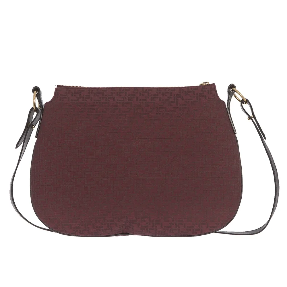 Loewe Bolso Bandolera Lona Burdeos