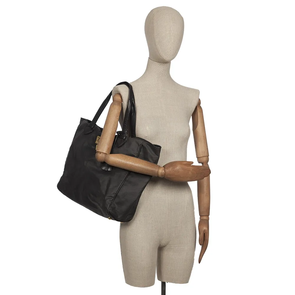 Loewe Bolso Negro Shopping Lona