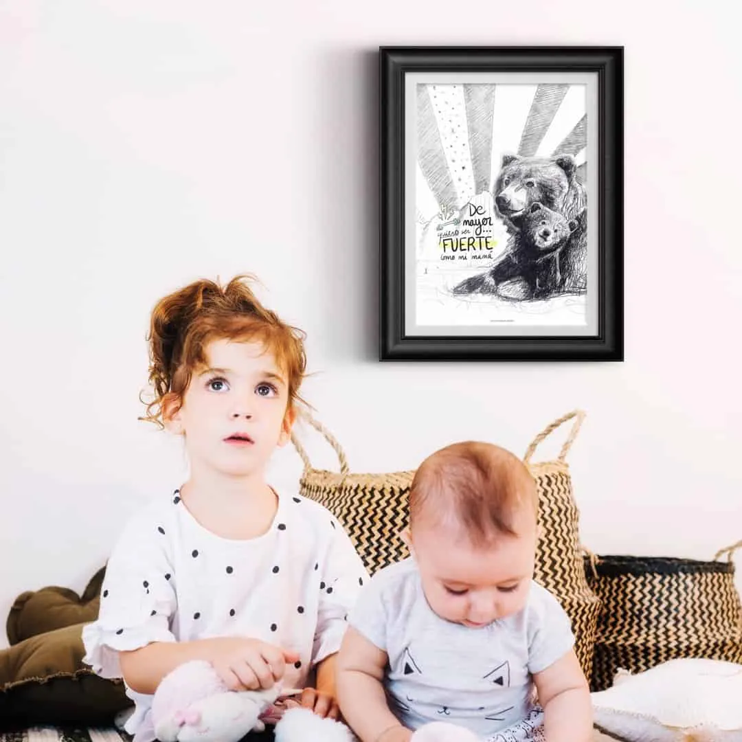 Lámina descargable Mamá Osa
