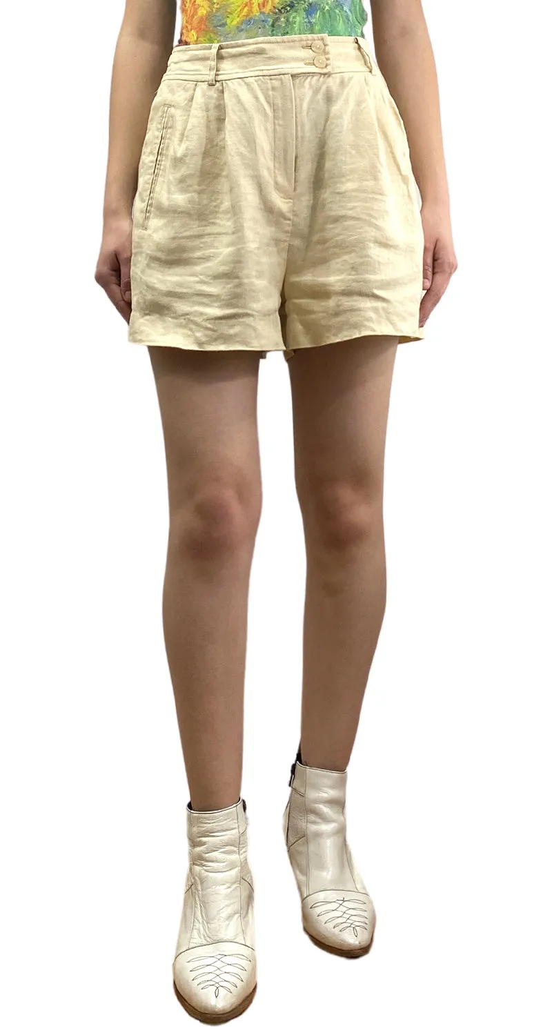 MANGO Short Beige Lino