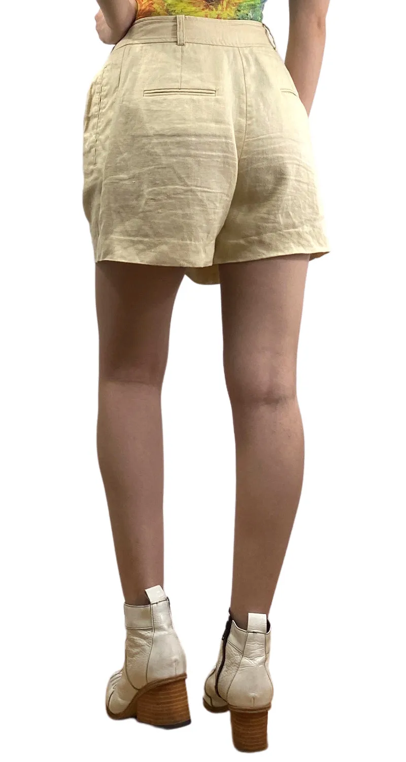 MANGO Short Beige Lino