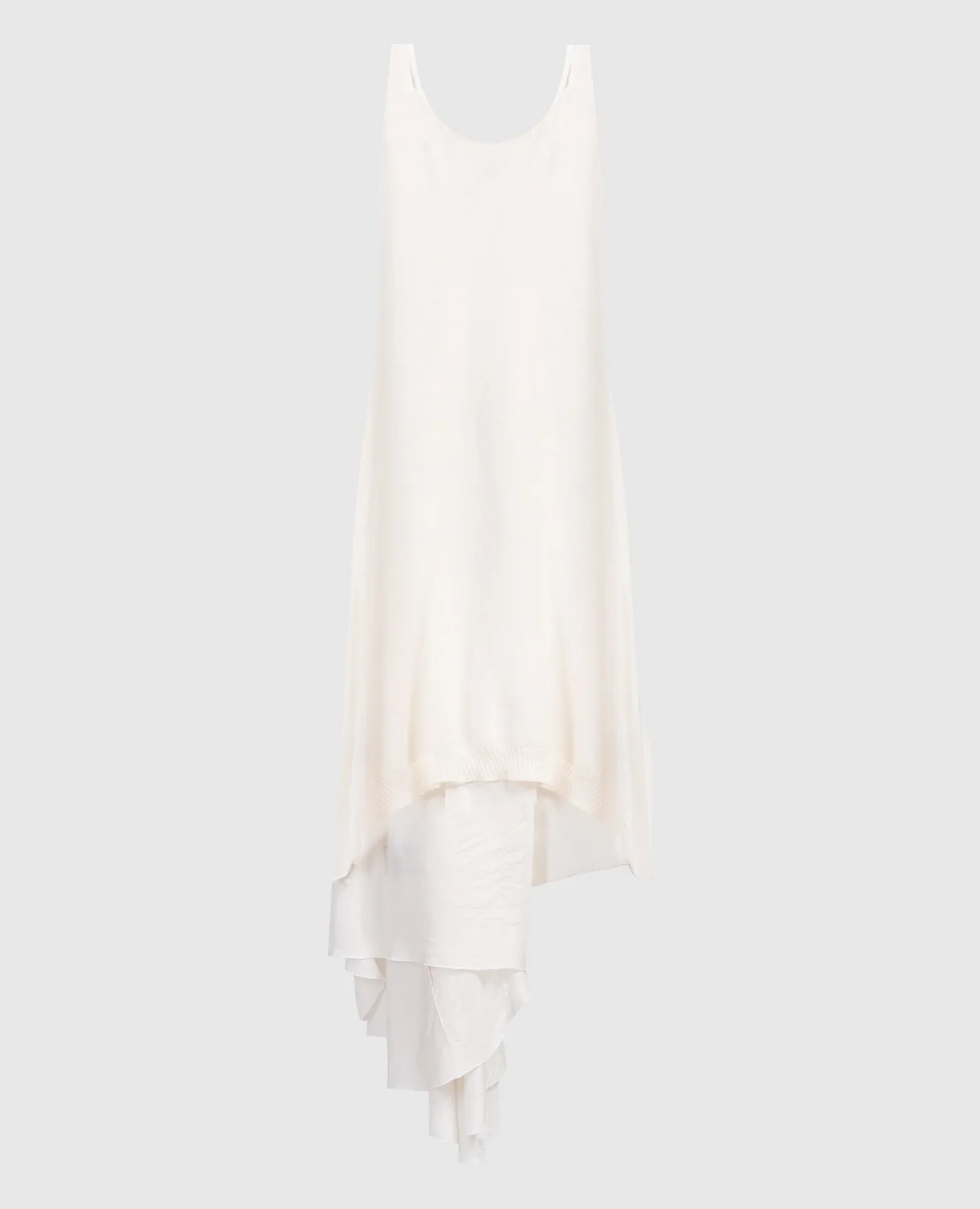 Masnada Beige dress with double construction