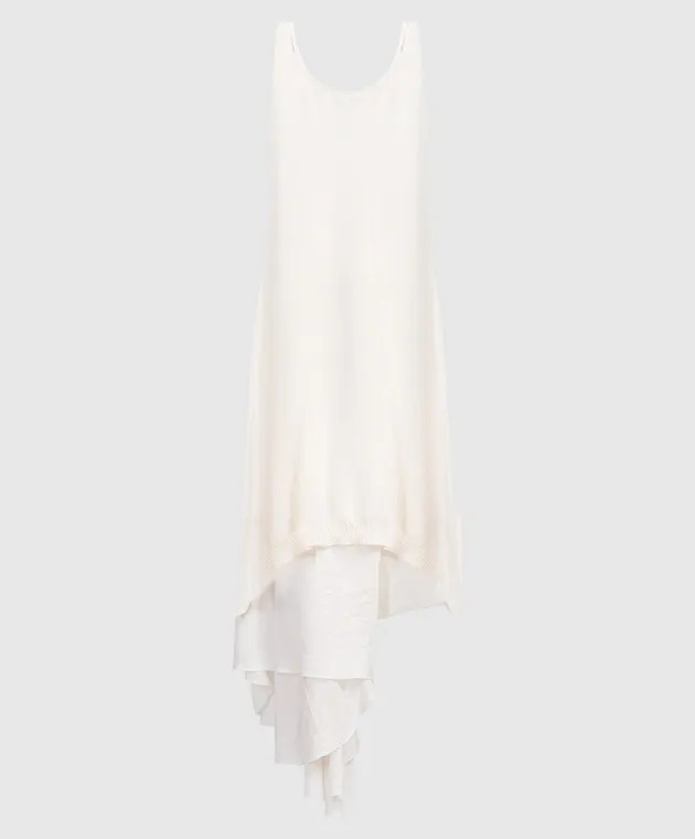 Masnada Beige dress with double construction