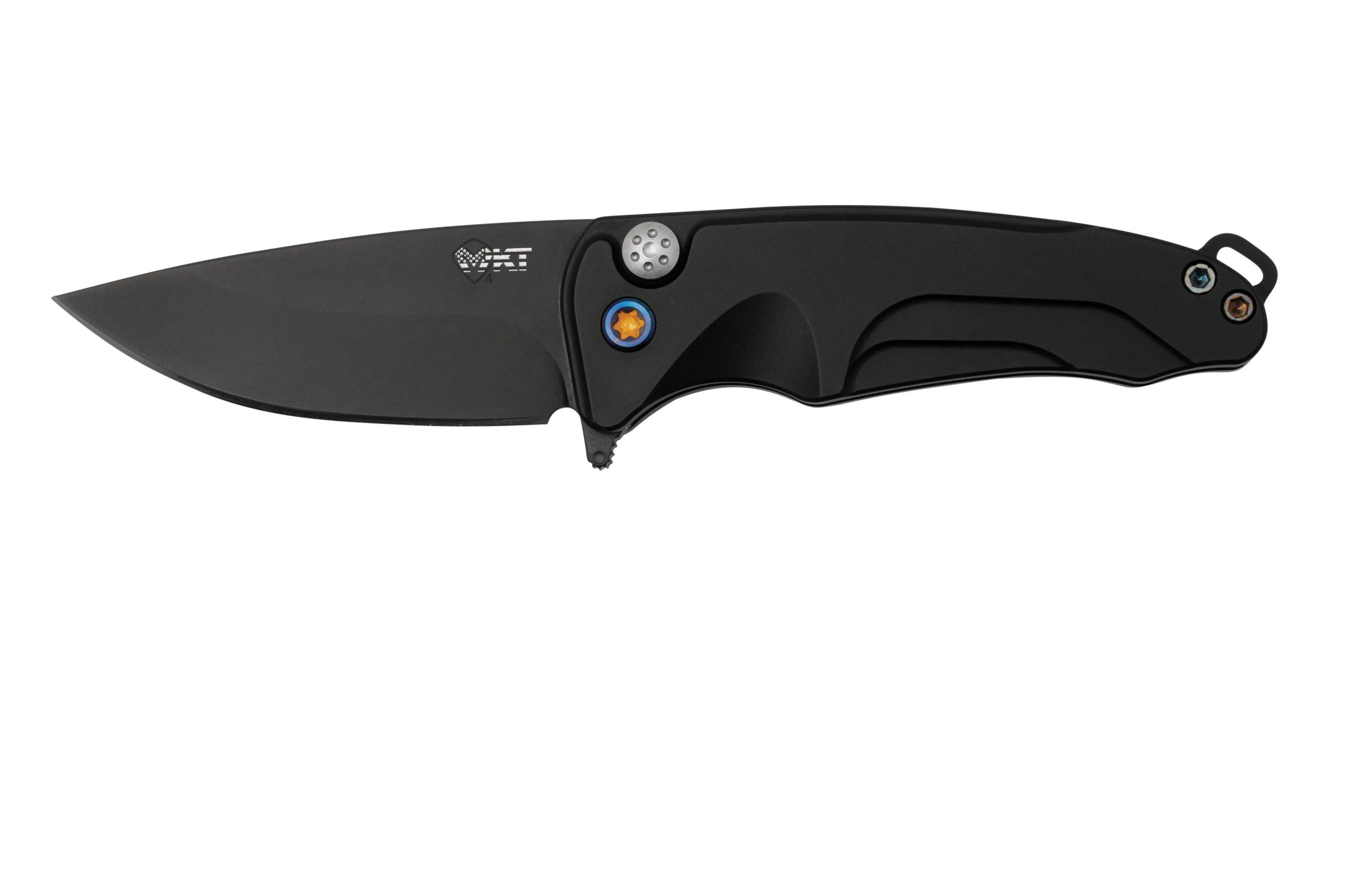 Medford Smooth Criminal, S45VN PVD Blade, Black Handle, Flamed Hardware Clip navaja