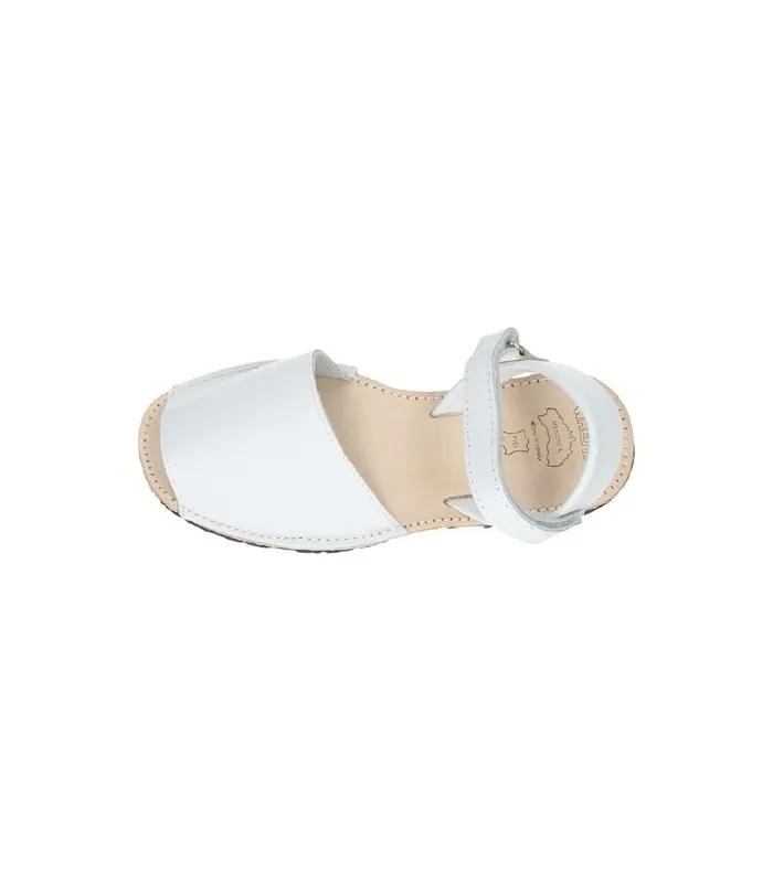 Menorquina de velcro blanca