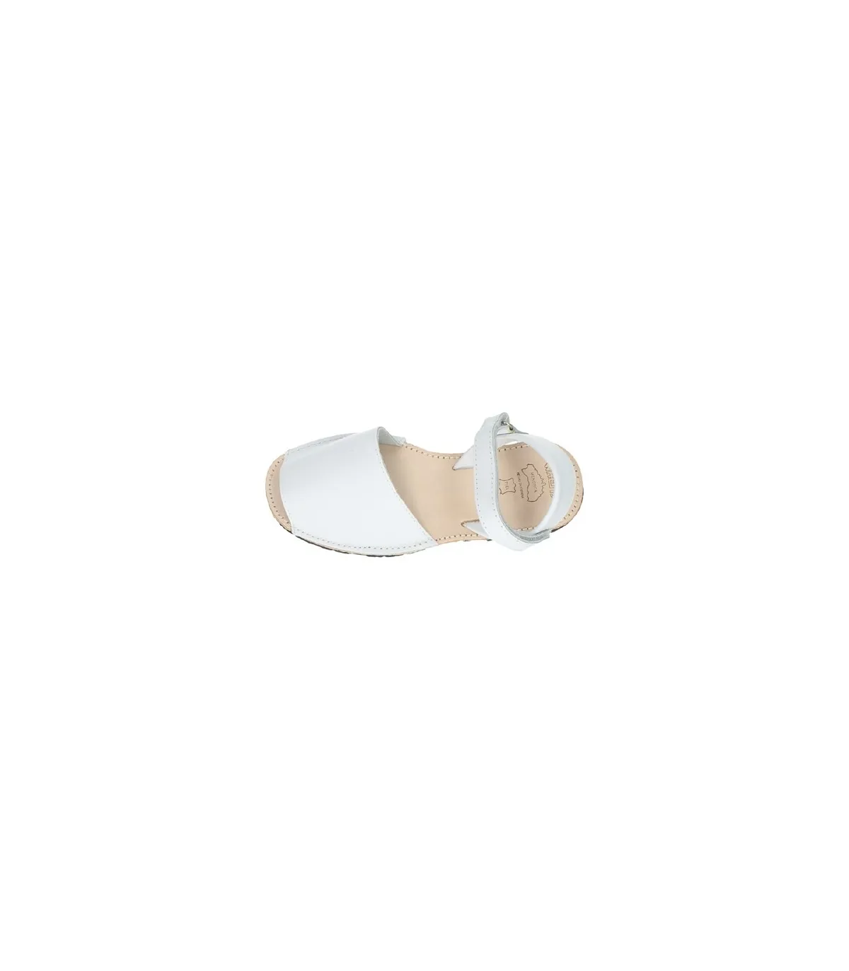 Menorquina de velcro blanca