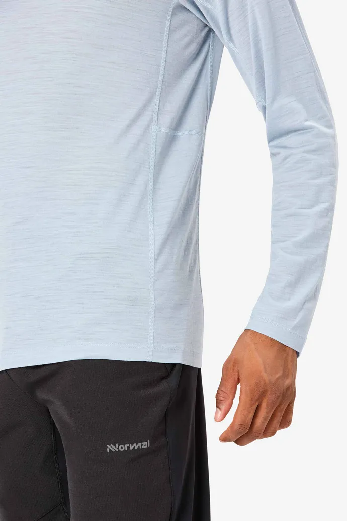 MEN’S MERINO LONG SLEEVE TSHIRT CAMISETA AZUL DE MANGA LARGA Y LANA MERINA PARA HOMBRE
