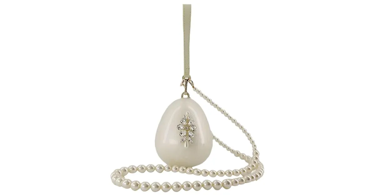 MICRO EGG CROSSBODY  SIMONE ROCHA  PVC  BEIGE CASTAñO 