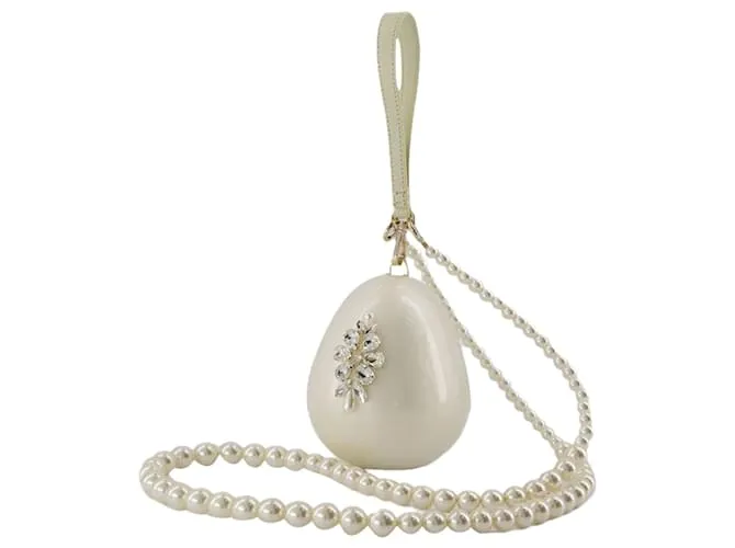 MICRO EGG CROSSBODY  SIMONE ROCHA  PVC  BEIGE CASTAñO 