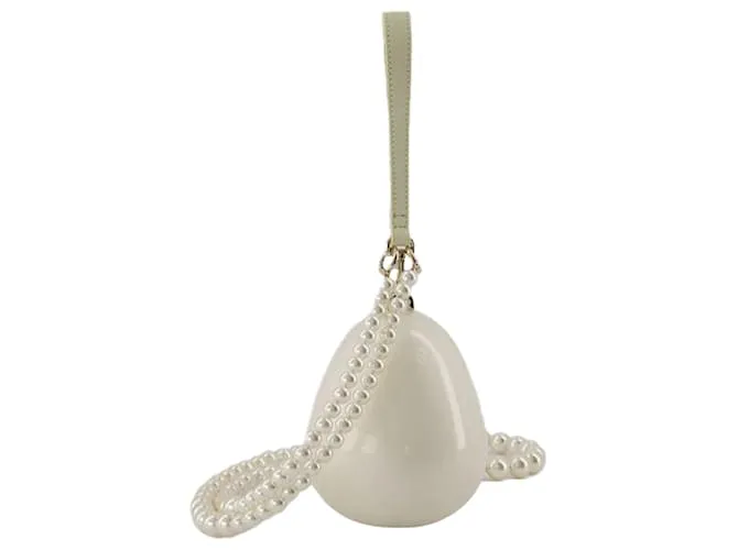MICRO EGG CROSSBODY  SIMONE ROCHA  PVC  BEIGE CASTAñO 
