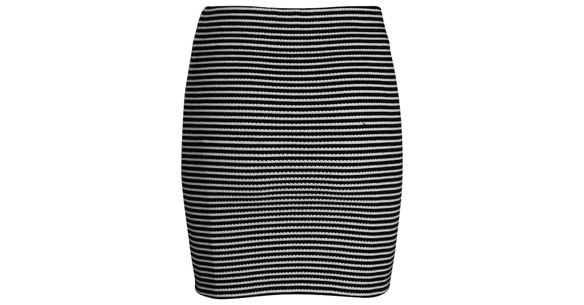 Minifalda de punto a rayas Theory en viscosa multicolor Impresión de pitón 