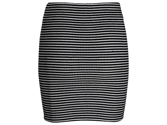 Minifalda de punto a rayas Theory en viscosa multicolor Impresión de pitón 