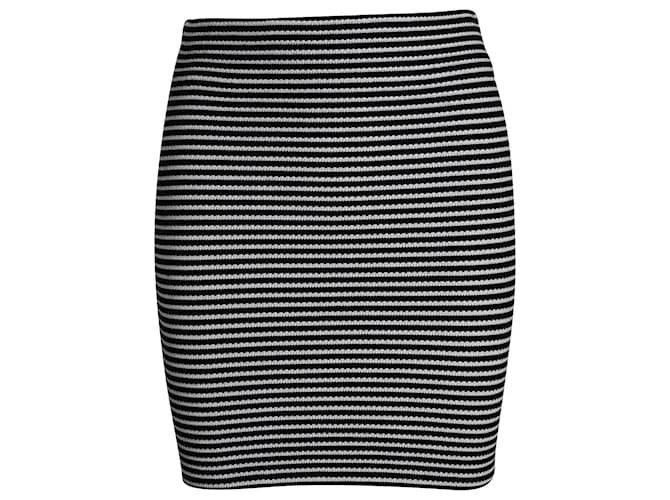 Minifalda de punto a rayas Theory en viscosa multicolor Impresión de pitón 