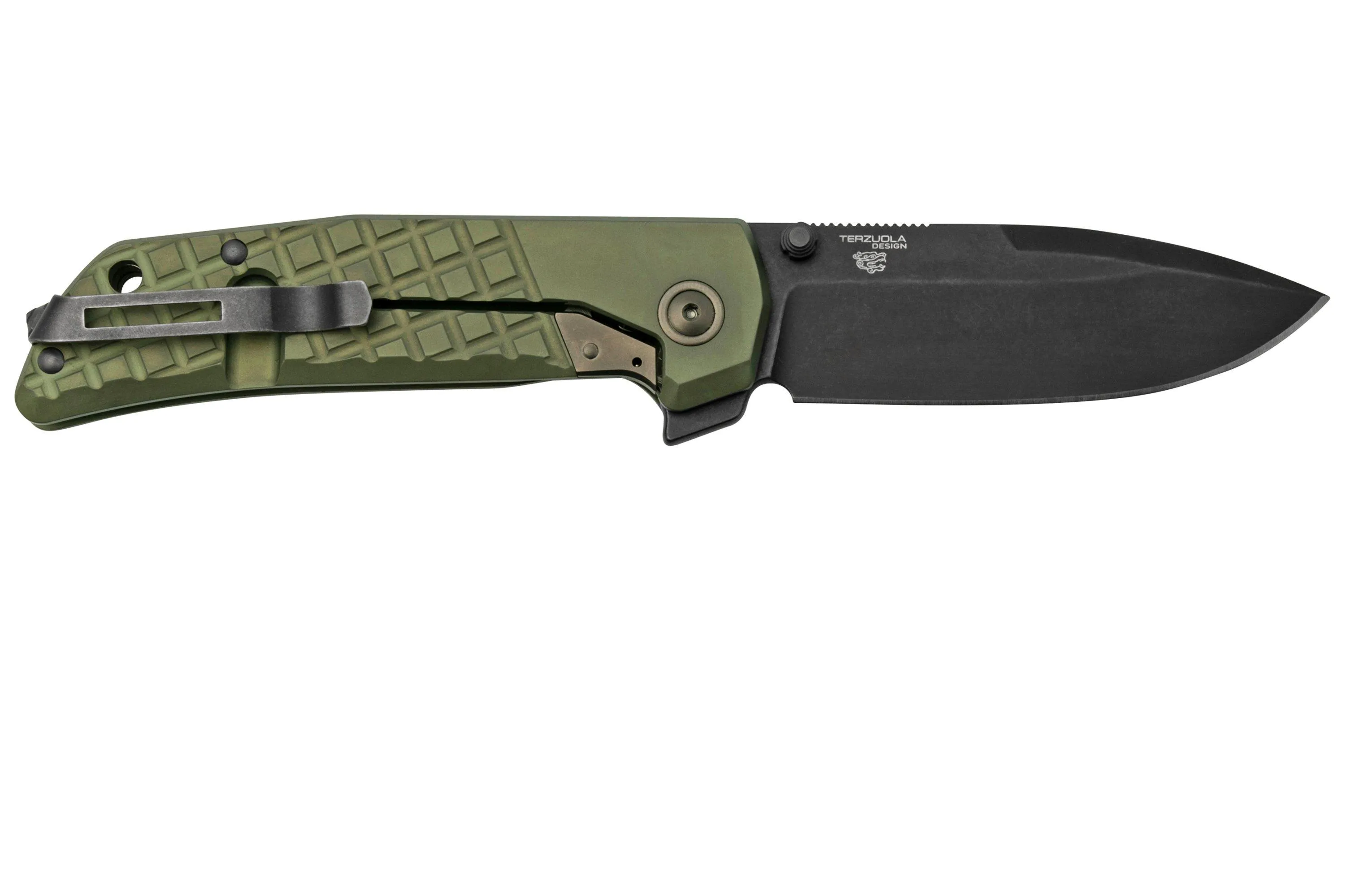 MKM MAXIMO MMTGRD GREEN ANODIZED TITANIUM NAVAJA, BOB TERZUOLA DESIGN