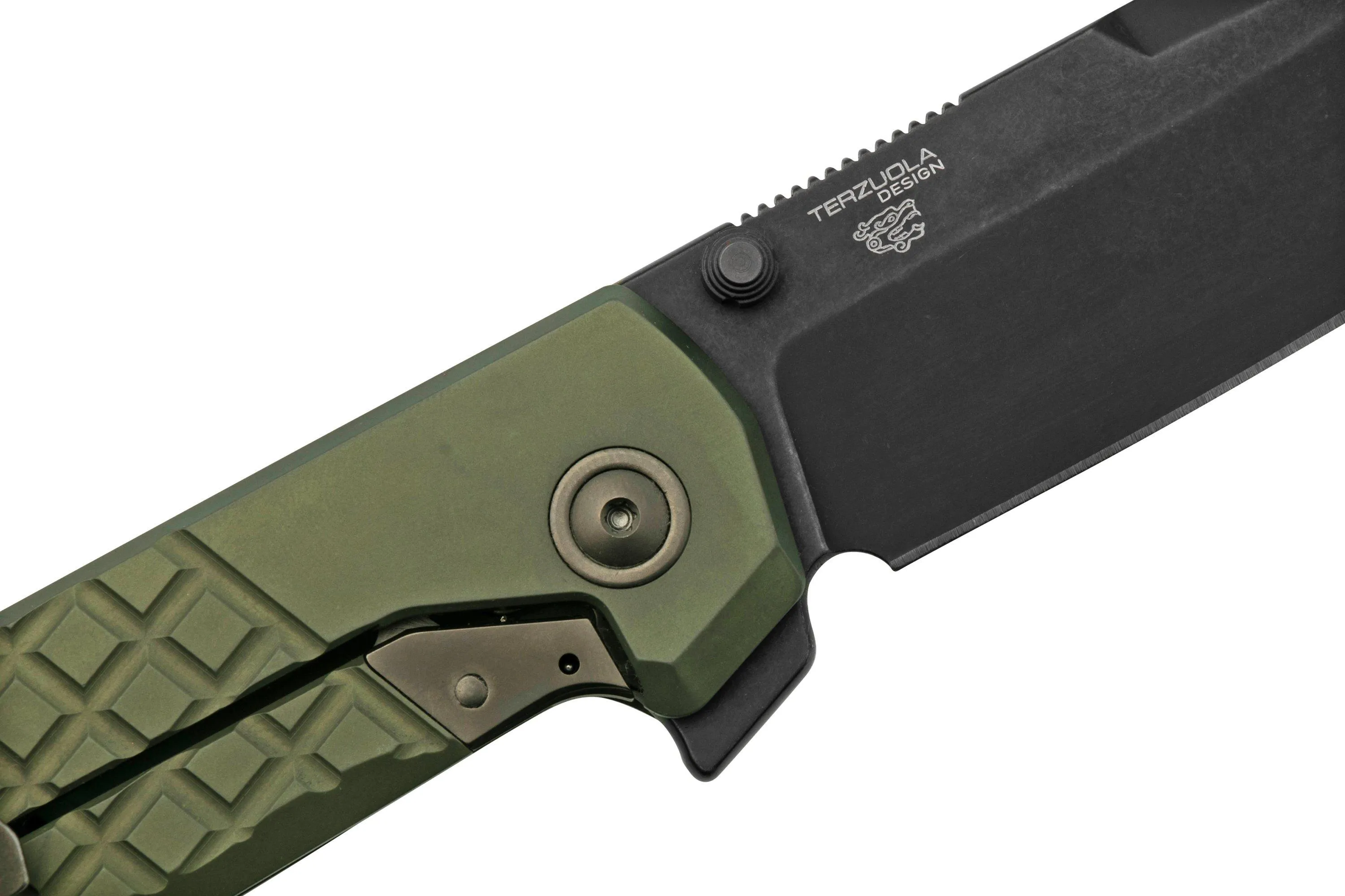 MKM MAXIMO MMTGRD GREEN ANODIZED TITANIUM NAVAJA, BOB TERZUOLA DESIGN