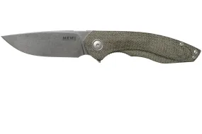 MKM Timavo VP02-GC Green Canvas Micarta Stonewash navaja, Voxnaes Design