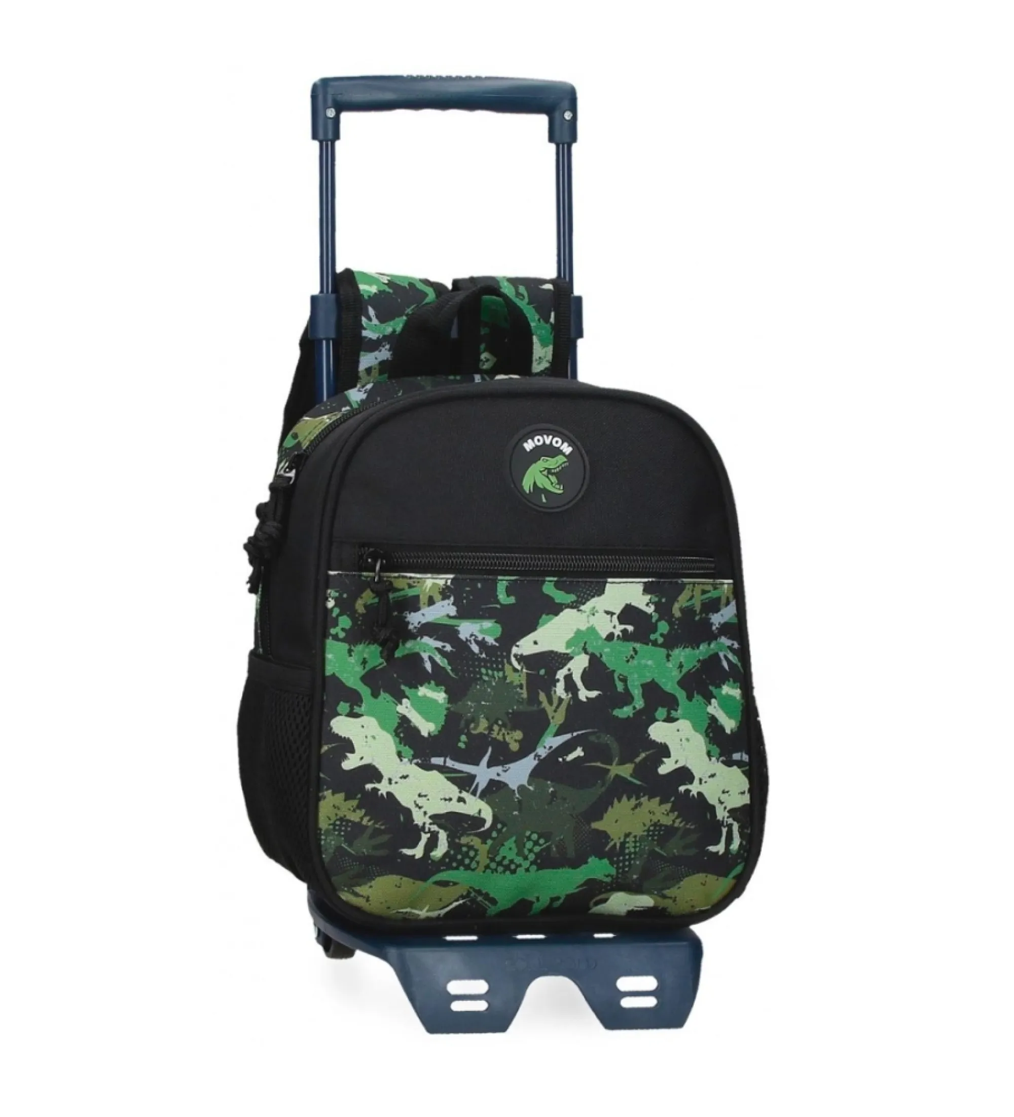 Mochila de guarderia Movom Raptors 25 cm con carro negro