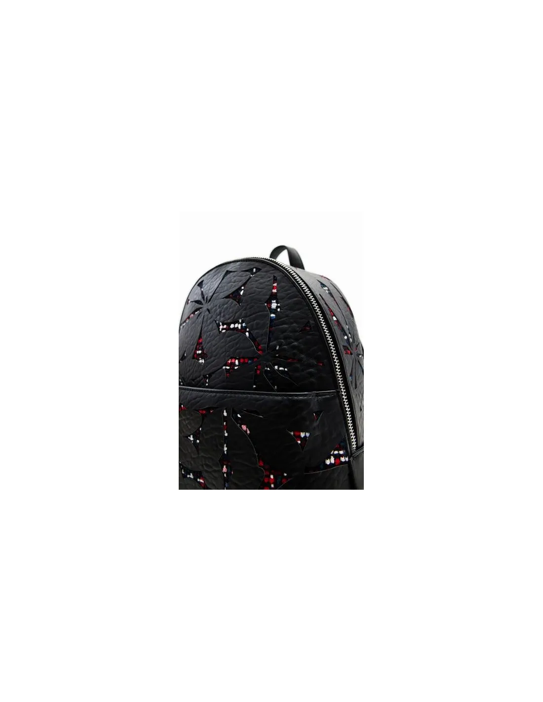 Mochila pequeña flores troqueladas Onyx Mombasa de Desigual