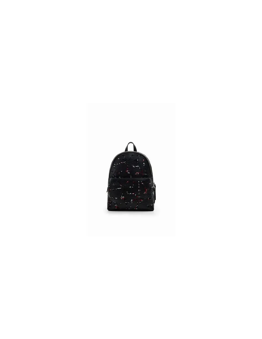 Mochila pequeña flores troqueladas Onyx Mombasa de Desigual