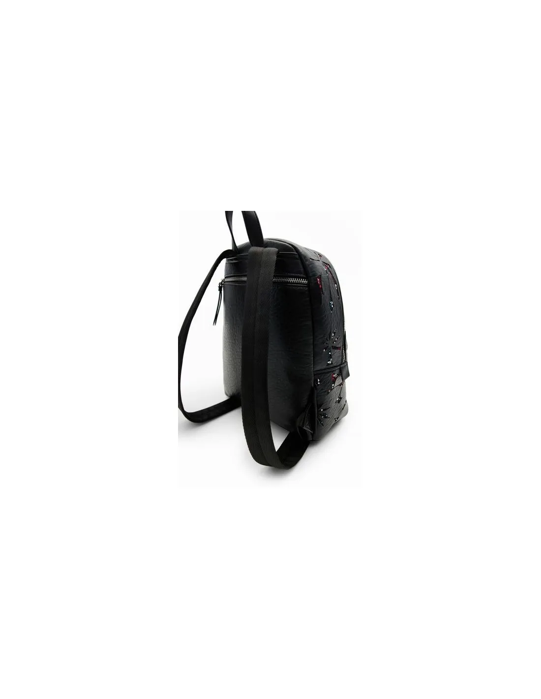 Mochila pequeña flores troqueladas Onyx Mombasa de Desigual