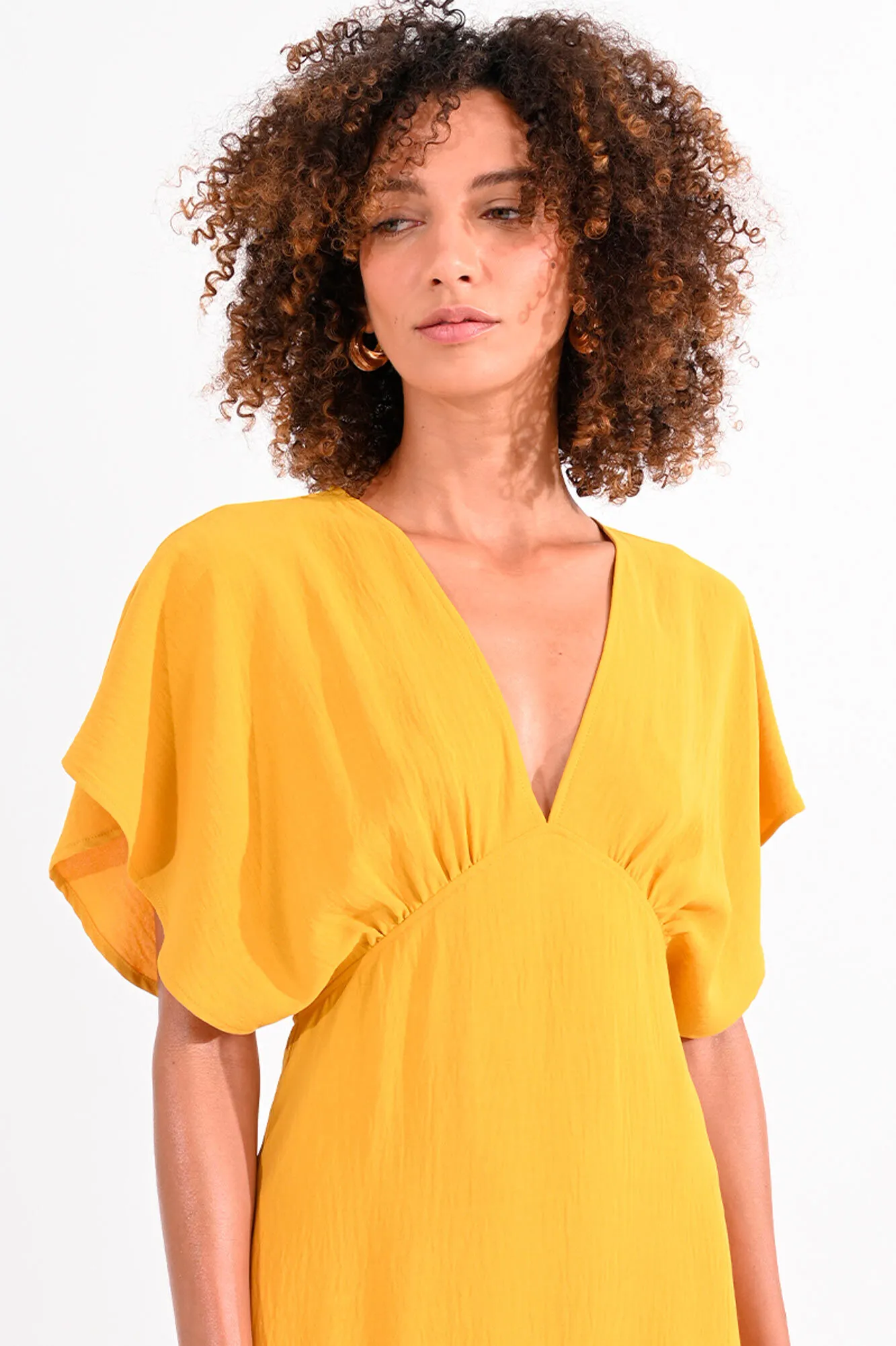 Molly Bracken Vestido largo de manga corta mariposa