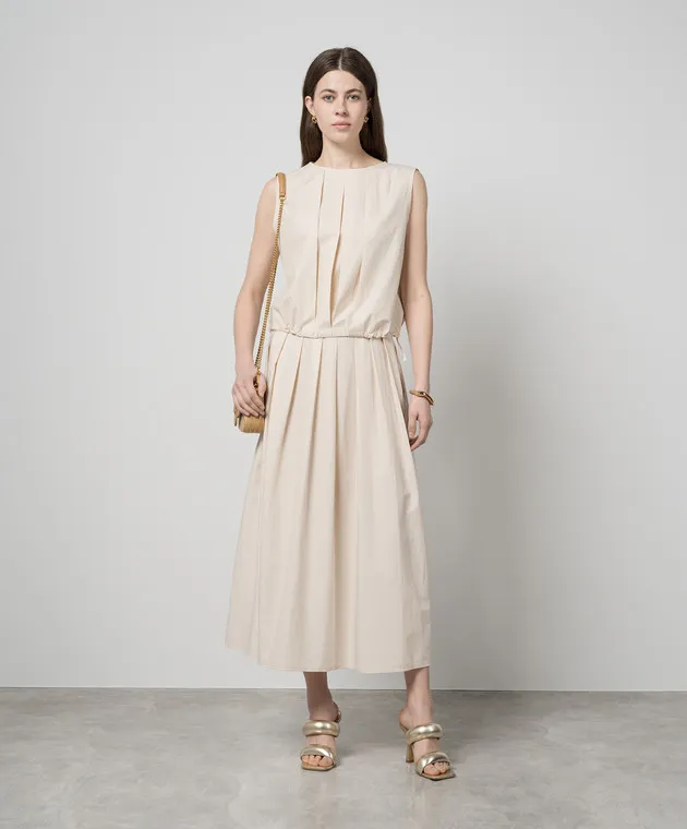 MooRER ERVISA beige blouse with linen