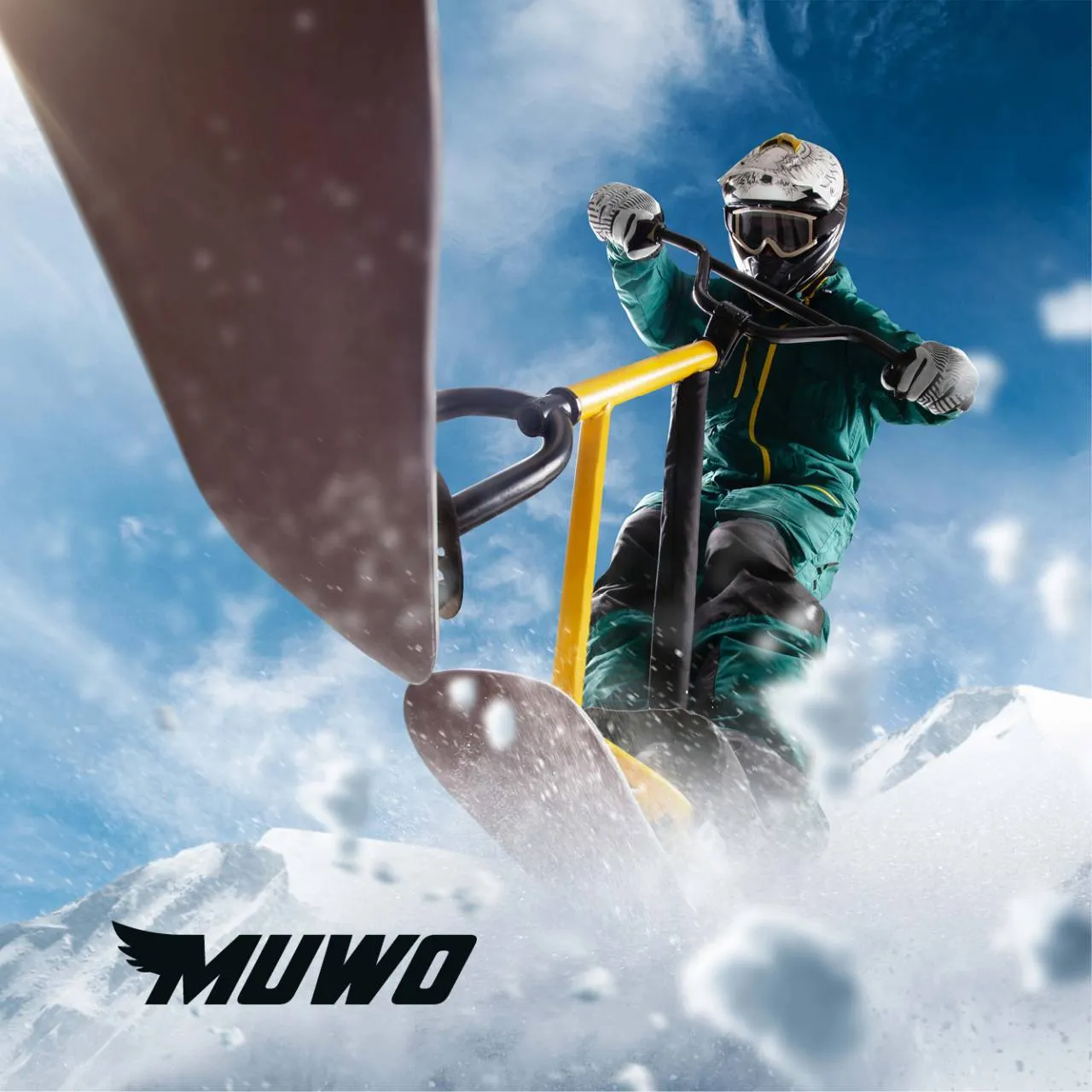 MUWO "Snowslider" Niño Bob Nieve rojo