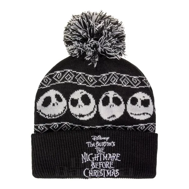 NIGHTMARE BEFORE CHRISTMAS GORRO DE PUNTO DE JACK SKELLINGTON  BLANCO