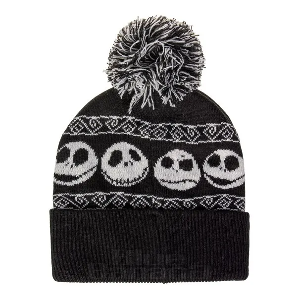 NIGHTMARE BEFORE CHRISTMAS GORRO DE PUNTO DE JACK SKELLINGTON  BLANCO