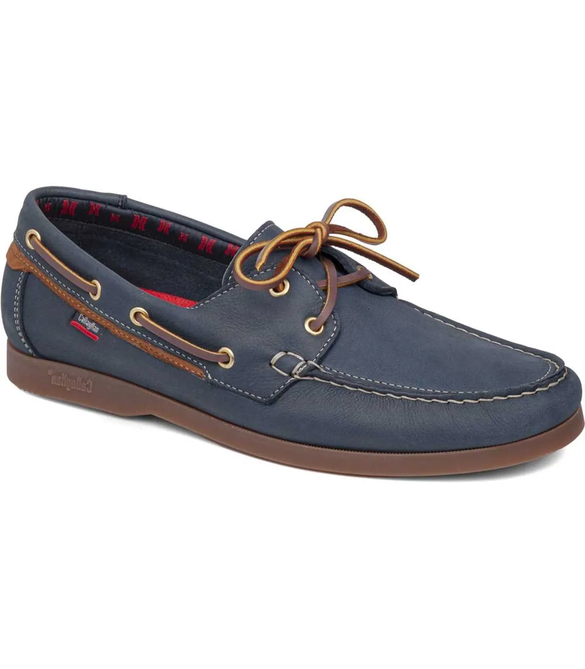 Náutico de caballero en piel azul para hombre