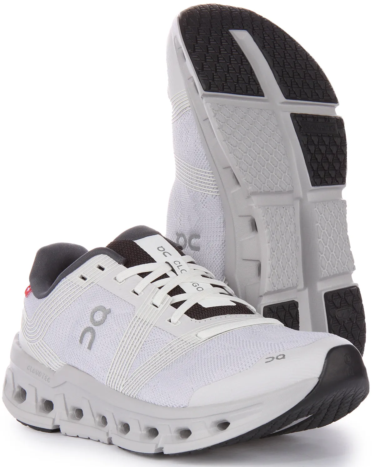 On Running Cloudgo Zapatillas con cordones de malla CloudTec para mujer en negro gris