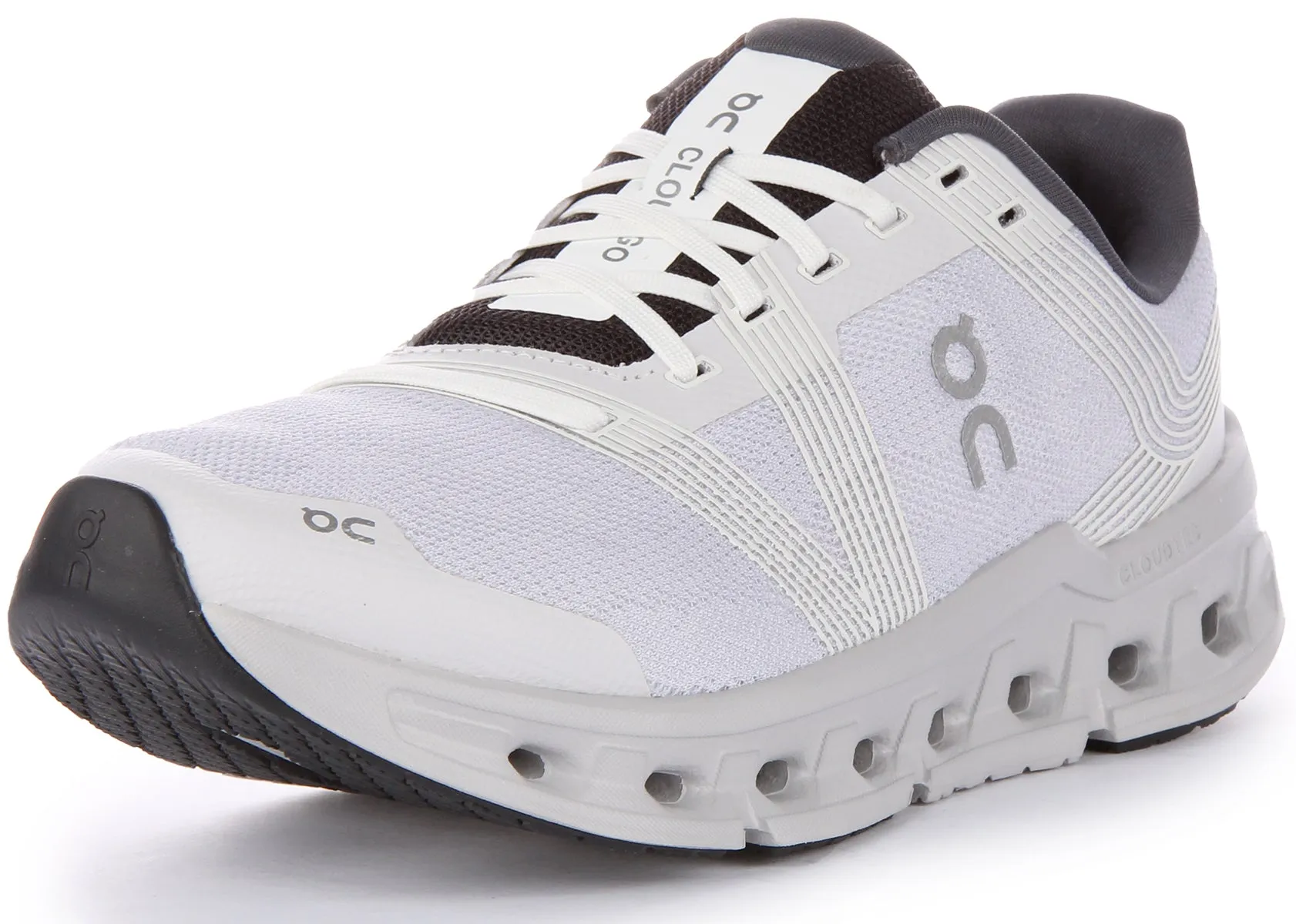 On Running Cloudgo Zapatillas con cordones de malla CloudTec para mujer en negro gris