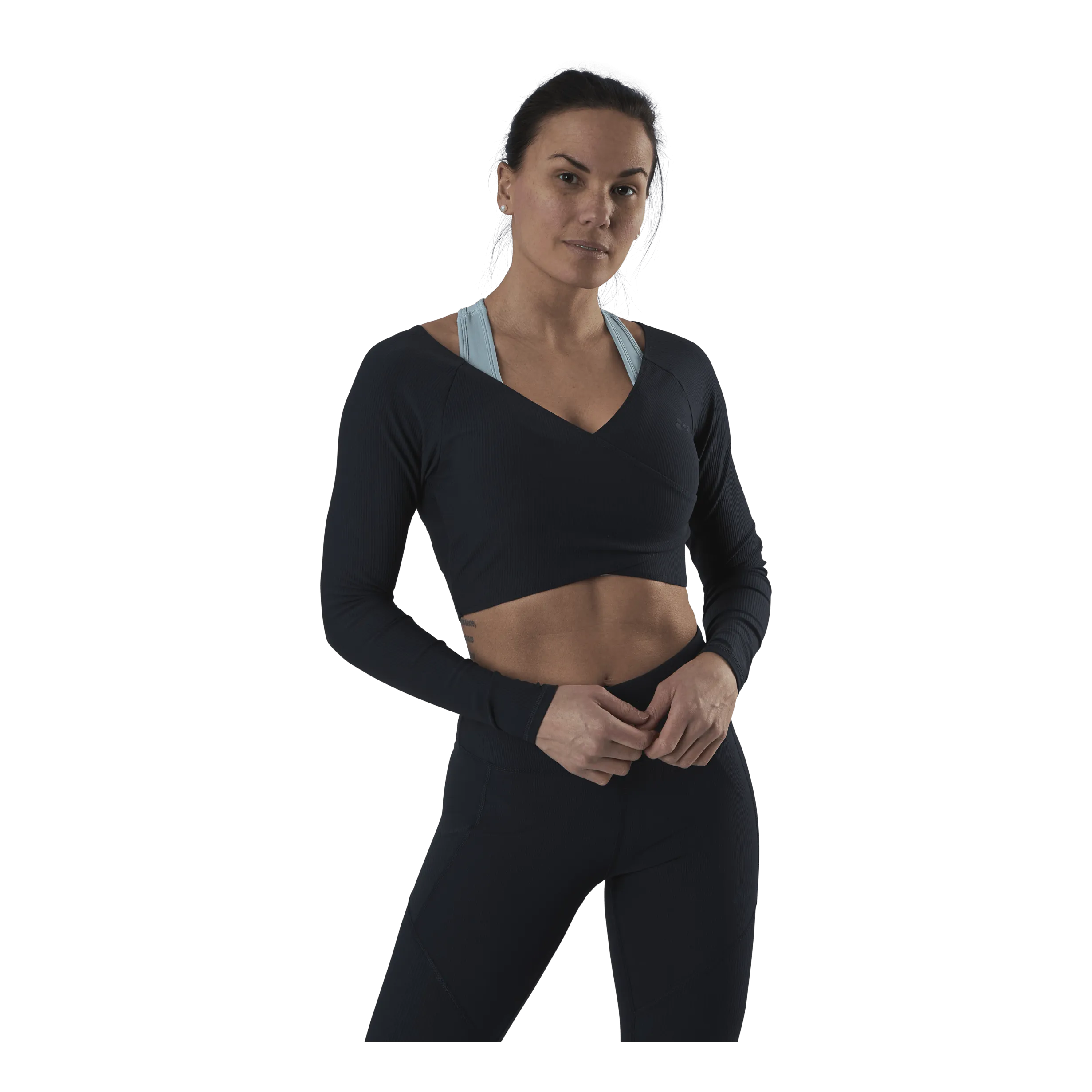 Only Play Jana Ls Train Crop Top Blue
