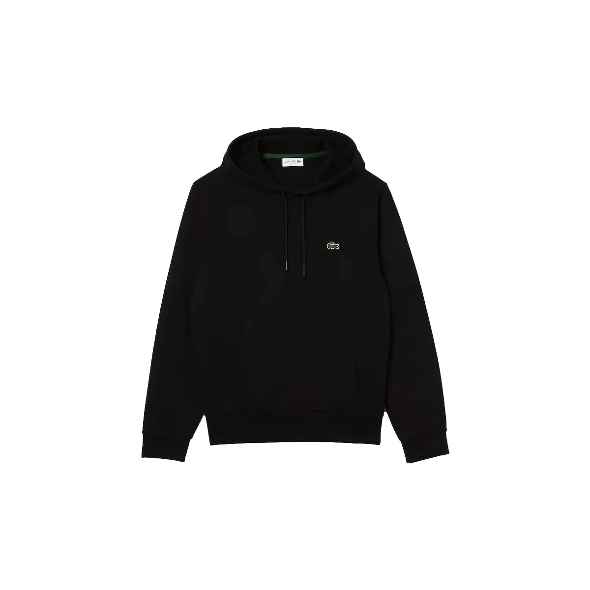 ORGANIC BRUSHED COTTON HOODIE  NOIR