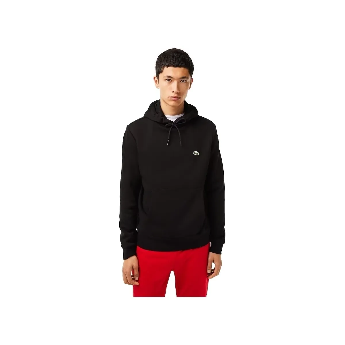 ORGANIC BRUSHED COTTON HOODIE  NOIR