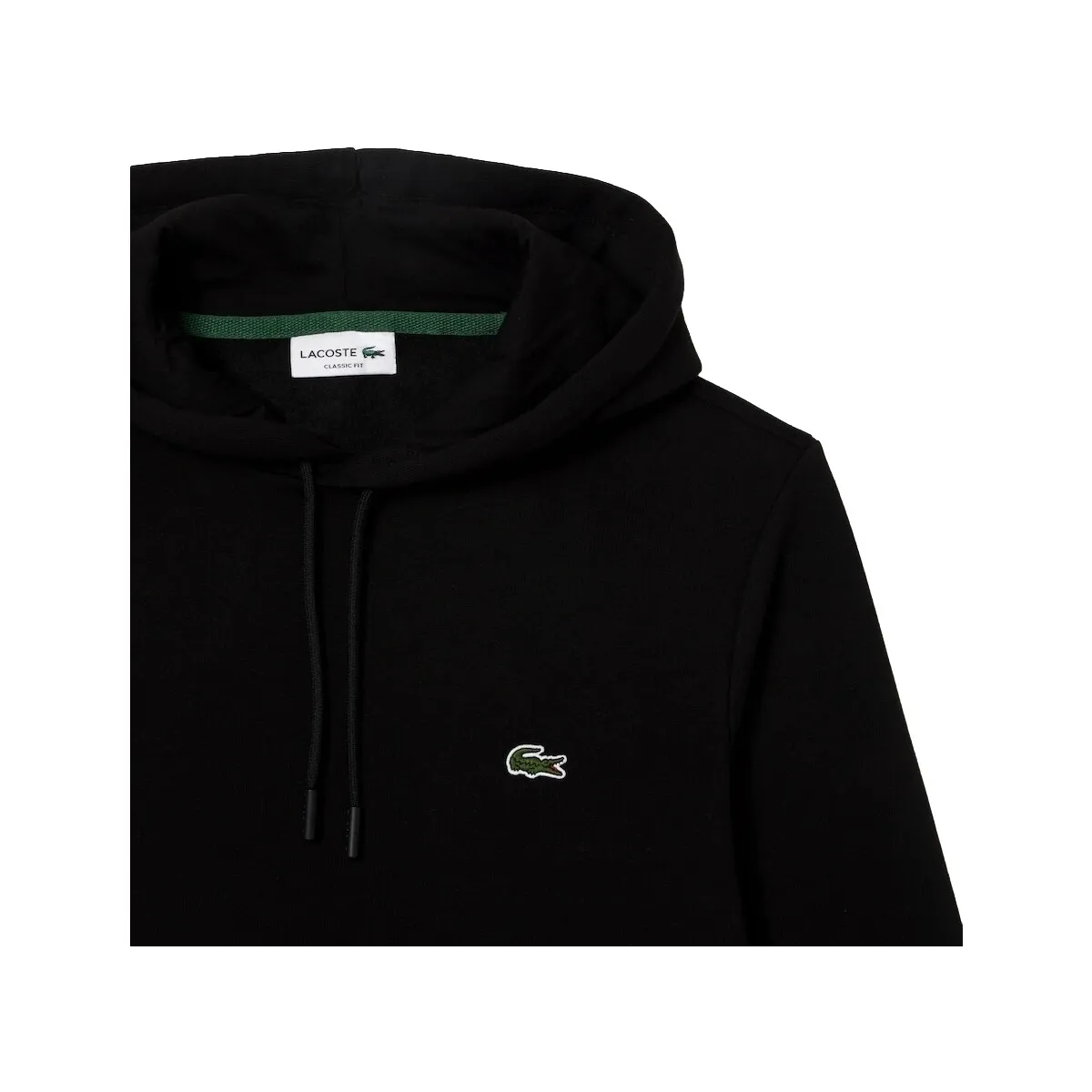 ORGANIC BRUSHED COTTON HOODIE  NOIR