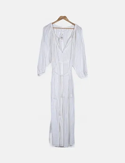 Oysho Túnica boho blanca