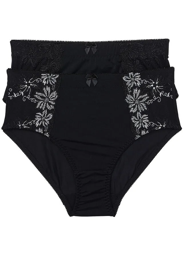 Pack de 2 bragas moldeadoras Negro + negro + blanco