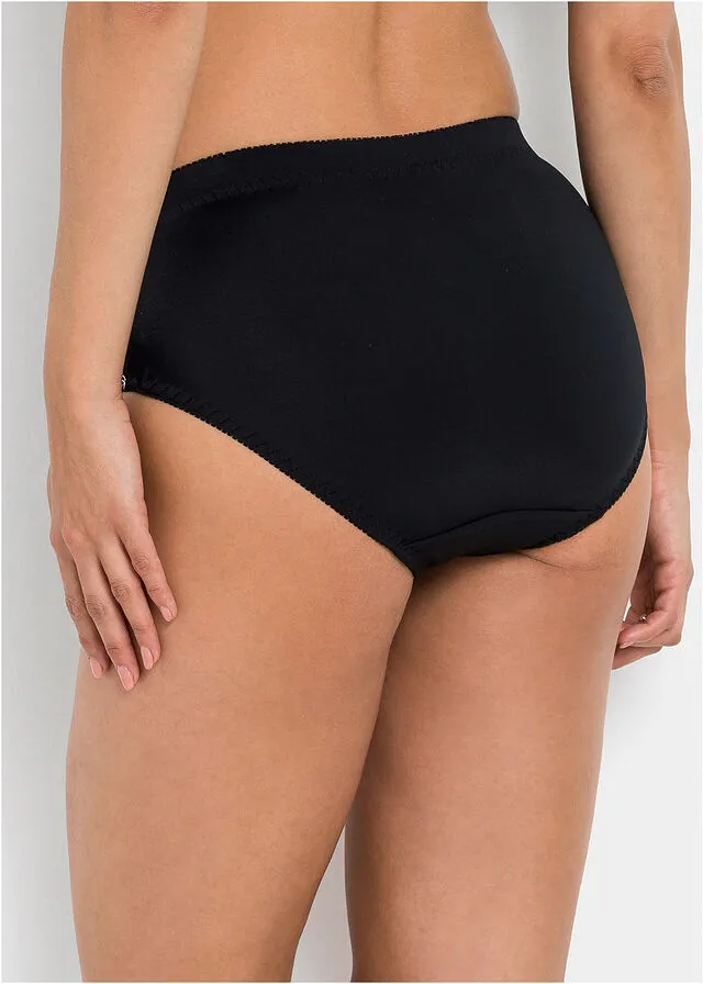 Pack de 2 bragas moldeadoras Negro + negro + blanco