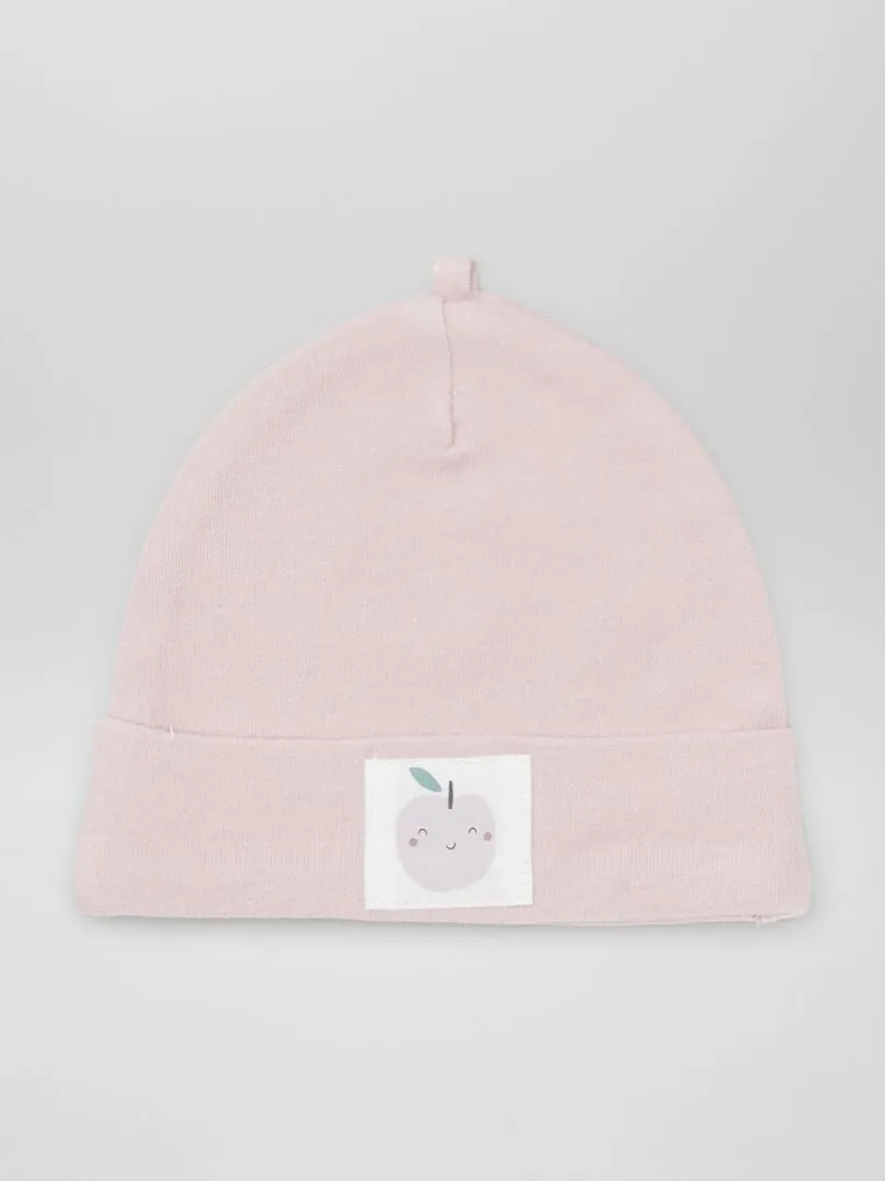 PACK DE 2 GORROS CON PARCHE  BLANCO