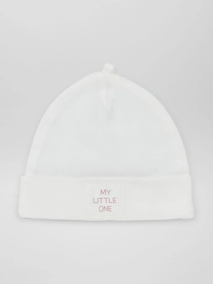 PACK DE 2 GORROS CON PARCHE  BLANCO