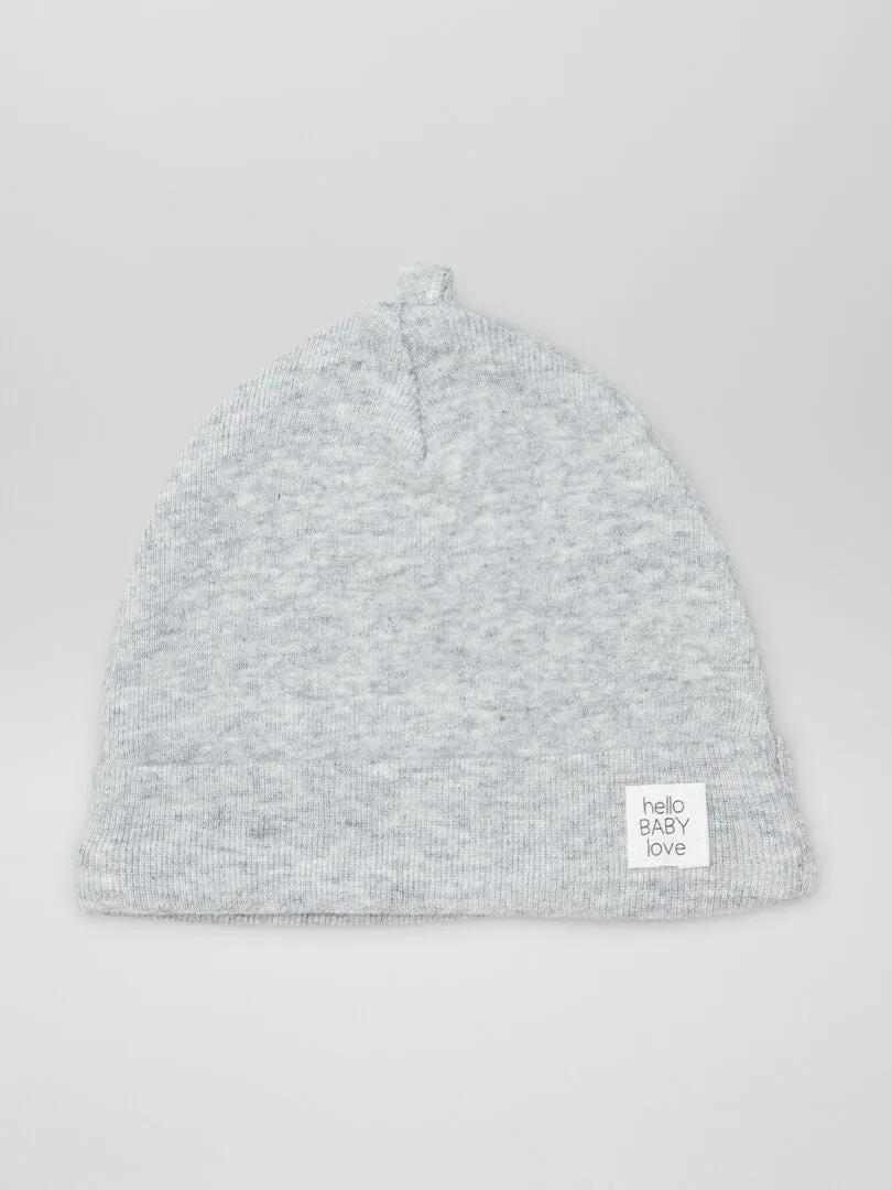 PACK DE 2 GORROS PARA RECIéN NACIDO  BLANCO