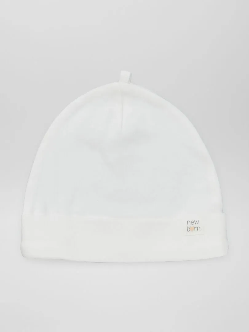 PACK DE 2 GORROS RECIéN NACIDO  BLANCO